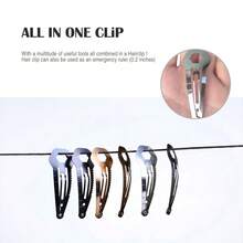 2pcs Anti-Harassment 8-In-1 Multifunctional Hair Clips, Multi-Purpose Tools, Stainless Steel Spring Steel Material, Outdoor Self-Defense And First Aid Tools - Multicolor - View 3
