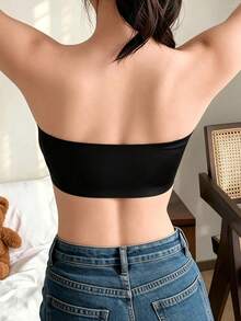 Dreamivo 2pcs/Set Women's Front Closure Strapless Push-Up Bra - Sexy Wireless Bandeau, With Adjustable Rubber Band - Multicolor - View 2