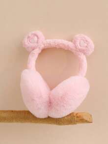 Heart-Shaped Ear Muffs - Super Soft Plush, Foldable, Warm, Comfortable, Cold-Proof, Unisex For Kids, Suitable For Winter Outdoor Activities, Plush Texture Ear Muffs - Multicolor - View 4