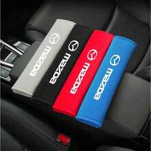 2pcs Car Seat Belt Leather Shoulder Pads, Compatible With CX3 CX4 CX5 CX7 CX8 CX9 CX30 RX7 Atenza Axela - A - View 3