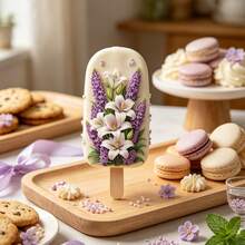 Lily And Hyacinth-Shaped Chocolate Cake Decoration Fondant Mold, Lavender Candy Silicone Mold, Suitable For Wedding Party Dessert Decoration, Making Chewing Gum Flower Paste, Resin Keychain Pendant - View 9