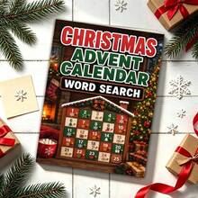 Christmas Word Search Puzzle NoteBook 22 Pages For Adults Seniors Family Fun Gift,Multiple Styles Available,No Pen Include - Rectangle - View 5