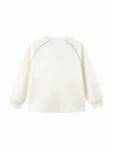 Balabala Sweatshirt Bayi Lembut, Longgar, Pullover Kasual untuk Bayi Laki-laki dan Perempuan, Pakaian Sehari-hari Musim Dingin - Putih susu - View 5