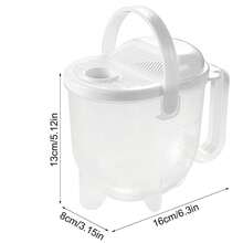 1pc Manual Rice Washer Bowl, 400ml, No Hand Washing Required, Transparent Rice Washing Bowl With Lid, Quick Cooking, Multi-Functional Rice Washing Tool, Kitchen Supplies, Convenient Goods, Home, Household, Other Kitchen Gadgets - Multicolor - View 5