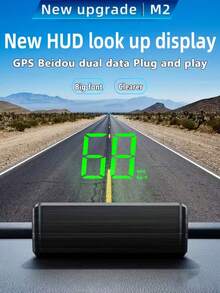 High-Definition Car Head-Up Display (HUD), Optional Km/H/Mph Display, With Windshield Speedometer Projection Function, Equipped With Automatic Light Sensor, Km/H Speed Unit Display, Suitable For All Car Models, Ideal Gift For Christmas, New Year And Thanksgiving - Multi-color - View 1