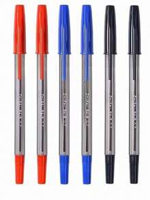 3pcs Blue Ballpoint Pens - Medium Tip, Smooth Writing - Professional Quality, Suitable For Home, Office And School, Back To School Essential - Sets - View 6