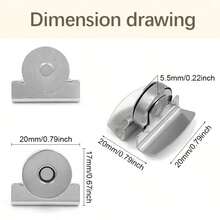 4/8Pairs Magnetic Clasp Invisible Seamless Buckle, Metal Snap Button For Handbag, Wallet Decoration DIY Craft Accessories, Suitable For Bags, Jewelry Boxes And More - Multicolor - View 4