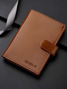 Passport Holder Passport Cover Zipper Wallet Short Wallet Waterproof Suitable For Travel Back To School PU Leather With Money Slot ID Window Minimalist Solid Color Unisex Travel - Multicolor - View 2