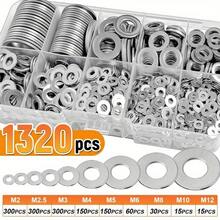 1320-Piece 304 Stainless Steel Flat Washer Set, Durable Material, Polished Surface, O-Ring Fastener Gasket Set, With Storage Box, Includes 9 Commonly Used Sizes (M2-M12), Suitable For Home, Industrial Repair, DIY Projects - Stainless Steel Washer Set - View 13
