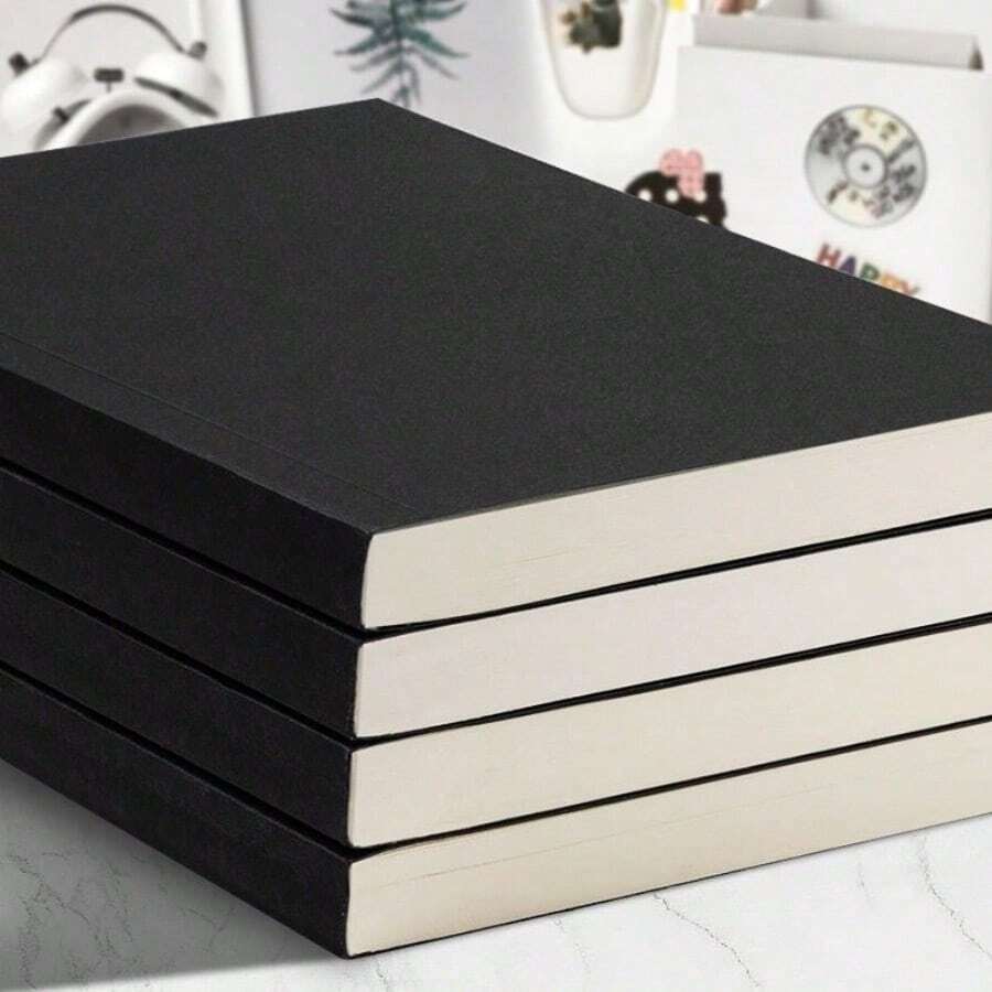 Extra Thick A5/B5 Notebook, Vintage Student Blank Practical Sketchbook, Popular Note Journal, Diary, Scrapbook - Multicolor - View 1