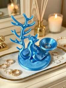 Cat And Tree Jewelry Organizer Stand, Living Room Desktop Organizer And Home Decor, Small Item Storage And Organization Accessory, Multi-Purpose Desktop Decoration, Suitable For Jewelry, Keys,Storage, Suitable For Placing Small Things, Home Decor - Multicolor - View 1