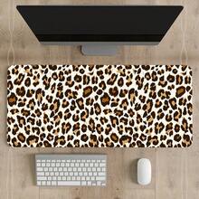 Leopard Print XL Large Mouse Pad With Stitched Edges Long Non-Slip Rubber Base Mousepad Cheetah Animal Laptop Keyboard Mat Desk Pad For Office Home Desk Decor - View 10