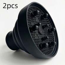 2Pcs/1Pc Collapsible Silicone Hair Dryer Diffuser Attachment, Universal Foldable Blow Dryer Diffuser For Curly & Wavy Hair, Compact Travel Hair Diffuser Nozzle For Styling, Portable Hair Dryer Accessory - Multiple Styles - View 20