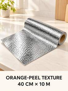 Aluminum Foil Kitchen Sink Sticker, Heat Resistant Oil Proof Waterproof Wallpaper, Orange Peel Texture Self-Adhesive Liner, For Drawers, Sinks, Cabinets, Mildew Proof Wall Protection Splash Film - Multicolor - View 13