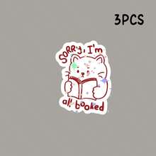 Sorry, I'm All Booked - Bookish Cat Sticker For E-Reader - Star Film - View 9