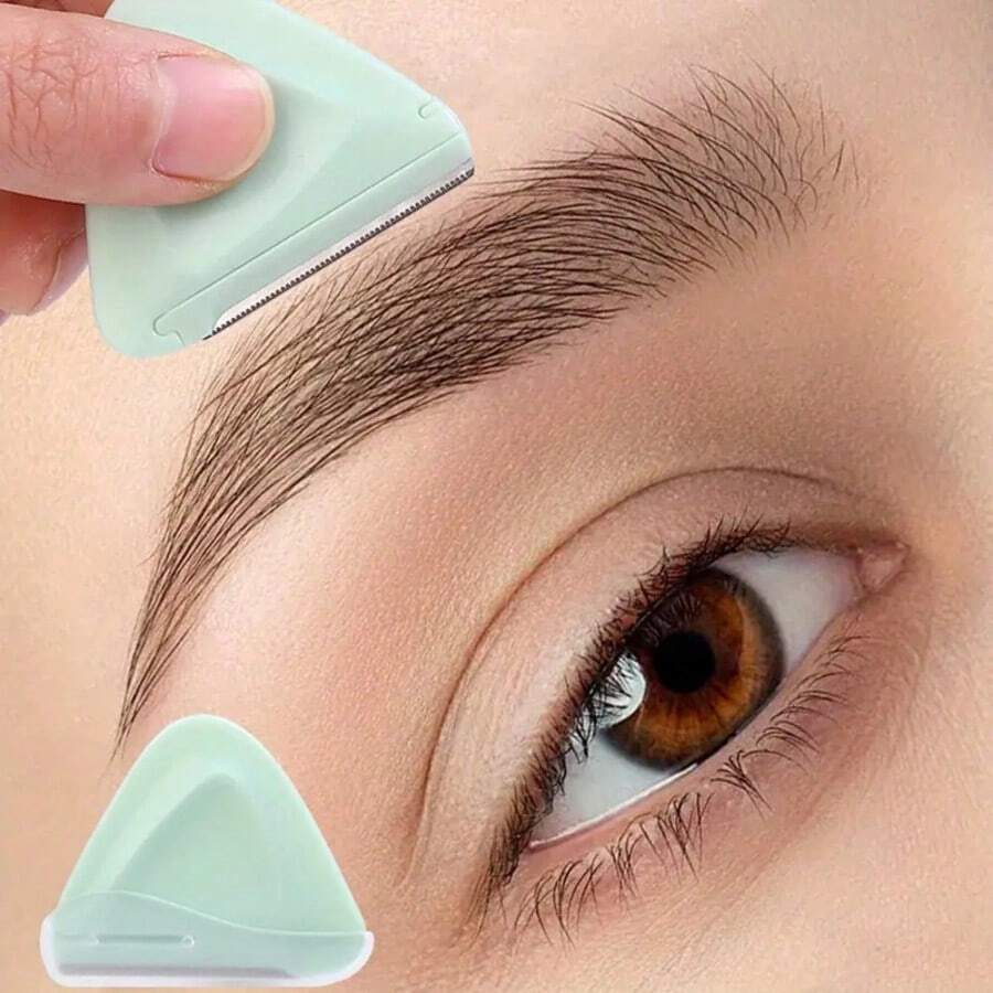 1/3pcs Eyebrow Trimming Tool, Triangular , Eyebrow Trimmer & Shaver, Beginner'S Eyebrow Shaver, Beauty Tool, Body Hair Removal Trimmer And Facial Set, Women's Eyebrow Shaping Tool, Suitable For Daily Use Or Travel, Gift, Affordable - Multicolor - View 1