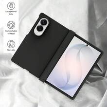 keshengtai 糖果色手機殼，附鉸鏈保護，硬 PC 背板防護手機殼，適用於 Galaxy Z Fold 8 - 黑色 - 查看 6
