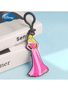 Monogram Disney Official Princess Series Silicone Keychain, Classic Cartoon Princess Character Bag Pendant Key Ring, Halloween Christmas Gift Teens Adult 1PC - Multicolor - View 5