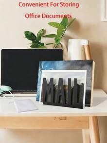 Metal Mesh Letter Organizer Desktop File Storage Rack Unisex Office Envelope Document Storage Back To School Halloween Christmas Gift Home Living Room Office Decor Travel Vacation Camping Party Favor School Essential Organizer Accessory - Multicolor - View 4