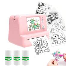 PRINHSJI Printer Stiker Suara AI, Printer Mini Termal Tanpa Tinta Portabel dengan Generasi Suara AI & Layar HD, Untuk Gambar, Foto, Catatan, Jurnal, Penggunaan di Rumah/Sekolah/Kantor/Perjalanan, Wujudkan Ide Anda Kapan Saja, Di Mana Saja - MultiWarna - View 2