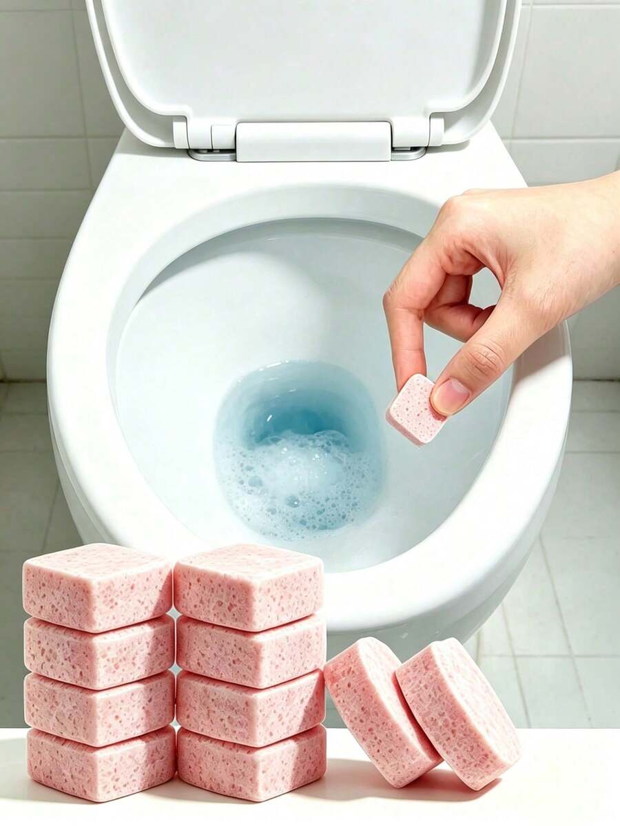 10/20pcs Pink Foaming Descaling Cleaning Tablets, Effervescent Descaling Tablets, Deep Cleaning Agent For Electric Kettles And Hot Water Pots To Remove Dirt And Mineral Scale, Practical Kitchen Cleaning Supplies - Multicolor - View 1