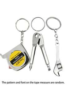 1pc Men's Portable Mini Wrench Keychain, Creative Minimalist Adjustable Metal Universal Wrench Keychain With Screwdriver Pliers Tape Measure Multi-Function Portable Tool Bag Hanging Accessory, Car Key Chain, Backpack Keyring, Gift For Boyfriend, Birthday Gift - Multicolor - View 13