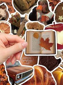 53pcs Fall Retro Stickers Handbook Laptop Phone Case Luggage Guitar Skateboard Graffiti Stickers - A - View 7