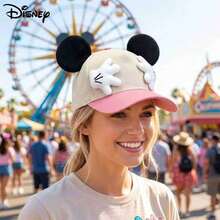 Disney Pink Cute Cartoon Mouse Ear Baseball Cap Adjustable Back Snapback Hat Outdoor Sports Travel Sun Hat With Curved Brim Suitable For Adults And Teenagers - Multicolor - View 7