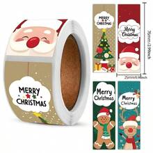 120Pcs Christmas Theme Stickers, Cartoon Style PVC Decorative Decals, Holiday Thank You Labels For Diary, Scrapbook, Gift Sealing, Xmas Party & Daily Stationery - Multicolor - View 3