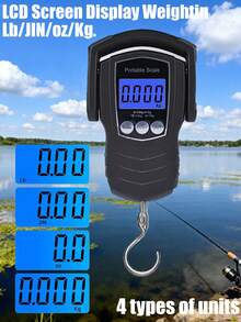 [High Quality]One Portable Handheld Scale, Multi-Functional Travel Scale, 50kg/75 Kg Capacity, Hanging Fishing Scale, Suitable For Family And Air Travel, With A Large Handle, Backlit LCD Display, And Weight Lock Function (AAA Batteries Not Include - Multicolor - View 2