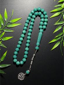 1 buah Tasbih Doa Ramadan Baru dari Resin 45 Manik dengan Rumbai Logam Tunggal, Gelang Doa Ramadan Universal, Tali Tangan Religius Portabel - MultiWarna - View 3