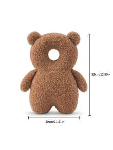 Upgraded Baby Protective Pillow, Thickened & Enlarged Toddler Protection Pad, Large Size 35*30cm, Head Protection Pillow For Crawling And Walking Babies, Travel Gear, Adjustable Breathable Head Protector Backpack, Infant Learning To Walk Supplies, Cartoon Bear Rabbit Chick Design, Machine Washable, Easy Storage, Ideal Gift For Halloween And Christmas - Teddy Bear Plush - View 8