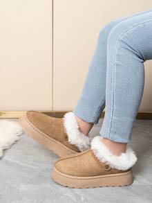 Minimalist Women's Indoor Slippers, Spring/Autumn, Non-Slip Soft Sole, Ultra-Light Comfortable Bedroom Slippers - Khaki - View 2