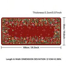 Christmas Red Persian Retro Style Large Mouse Pad Rubber Non-Slip Lock Edge Craft Desk Mat Suitable Gaming Office Accessories - View 12