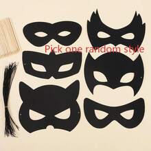 Scratch Art Hero Mask With Elastic Band And Wooden Stylus - Perfect For DIY Crafts, Costume Parties, Carnival, Christmas And Thanksgiving Decorations - Multicolor - View 9
