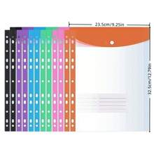 12pcs A4 Extra Wide Expandable File Folders (12 File Bags + 12 Label Cards) Heavy Duty PP Plastic Document Organizer With Locking Device, 11-Hole Snap Closure - Compatible With Binder, Suitable For School, Office And Home Storage Organization - Multicolor - View 4