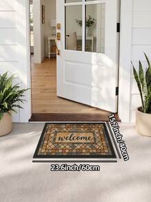 DAJIANG 1PC Door Mat Outdoor Rugs Retro Mosaic Tile Pattern Welcome Mat Runner Area Rug TPR Backing Non-Slip Floor Mat, For Bathroom, Indoor, Corridor, Bedroom, Living Room, Beside Throw Rugs Machine Washable Rug, Easy Clean Entryway Mat Fall Home Decor - Multicolor - View 14
