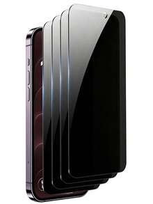Navigator 4pcs Anti-Peeping Privacy Tempered Glass Screen Protector For Smartphone, Non-Full Screen, Shatterproof, Compatible With IPhone Duo/18 Pro Max/18 Pro/18/17 Pro Max/17/17 Pro/17 Air/16 Pro Max/16/16 Pro/16 Plus/15 Pro Max/15/15 Pro/15 Plus/14 Pro Max/14/14 Pro/14 Plus/13 Pro Max/13/13 Pro/12/12 Pro/12 Pro Max/11/11 Pro Max All Series - Black - View 45
