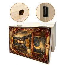 1pc Handmade Wooden Storage Box, Gift Storage Box With High Priestess Card Illustration, Jewelry Storage Box, Keepsake Box Card Storage, Jewelry Storage, Keepsake Storage, Mysterious Home Decor - Multicolor - View 7