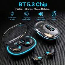 X55 Invisible Sleep TWS Wireless Earbuds, Digital Power Display Bluetooth Earphones, Lightweight Side Sleep No Pressure Ear Headset With Mic - View 3