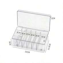 1pc Practical Lash Artist Storage Box, Transparent Portable With Lid Lash Extension Box, Dust-Proof Lash Extension Storage Box, Suitable For Salon And Travel Beauty Products And Makeup Accessories - Multicolor - View 11