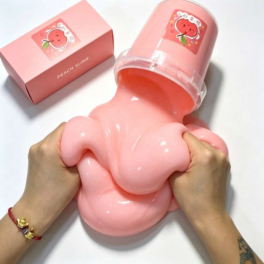 1 Pack Cute Macaron Butter Slime Bucket, Super Soft Fluffy Cloud Slime, Elastic Non-Sticky Stress Relief Squeeze Toy, ASMR Sensory Toy Suitable For Kids And Adults, Relieve Anxiety, Christmas, Halloween, New Year Gifts, Party Favors, Birthday Gifts