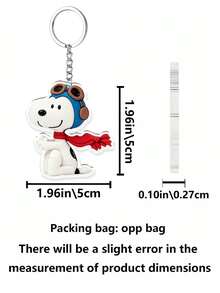 MASSDI Retro Cartoon Key Chain Set, HD Crisp Printed Pattern With Bright Color Details, Reinforced Metal Link Chain, Lightweight Slim Profile, Ideal For Backpack Ornament, Key Organizer And Thoughtful Gift Selection - Multicolor - View 3