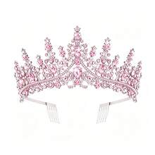 1 Set Birthday Ribbon Crown Set, Shiny Waistband, Sparkling Crystal Crown, Adult Women Birthday Gift, Suitable For Girls Birthday, Party Gift, The Best Gift For Her - Multicolor - View 11