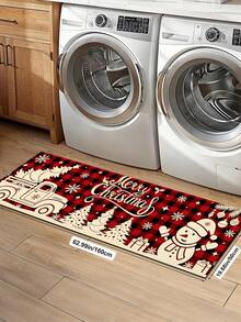 1/2pcs Christmas Kitchen Decor Rugs, Winter Kitchen Mats And Pads, Non-Slip Washable Absorbent Kitchen Accessories Decorative Floor Mat, Christmas Holiday Gift! - Multicolor - View 16