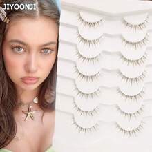 7 Pairs Brown False Eyelashes, Natural Effect, Transparent Lash Root, Lash Extension, Suitable For Daily Use - Brown - View 12