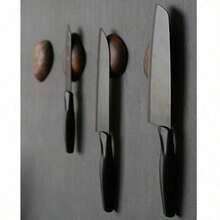 1pc Wood Magnetic Knife Holder Wall Mount Cobblestone Magnet Knife Rack Novel Kitchen Slicing Chef Knives Storage Block - 1 Pieces - View 2