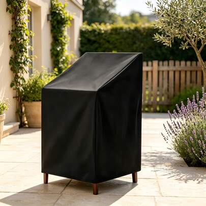 1pc 70*79*103cm Outdoor Chair Cover, Garden Patio Furniture Cover, Waterproof Chair Cover, Lounge Chair Lawn Chair Cover, Durable Outdoor Furniture Cover - Rainproof, Snowproof, Dustproof And Sunproof.