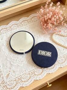 Portable Double-Sided Dior Makeup Mirror Mini Pocket Mirror, Suitable For Outdoor Travel Daily Touch-Ups, Fashionable And Practical Women's Makeup Gift DIOR-GIFT-102 - Silver - View 5