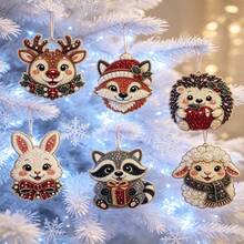 6/3/1pc Christmas Tree Pearl & Diamond Art Hanging Ornament Set, Musical Instruments - A - View 7